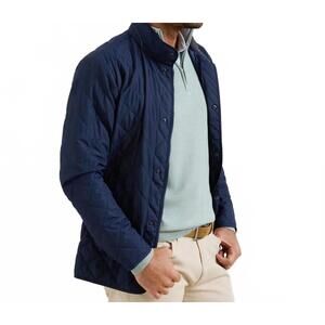 NEW PETER MILLAR suffolk coat in navy